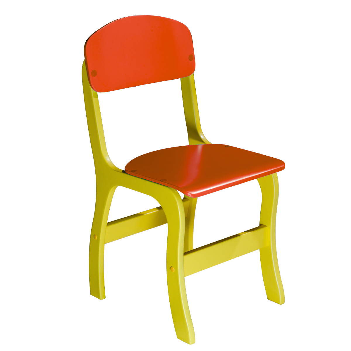 Дитячий фанерний стілець "Фантазія", фарбований, покриття фанери - кольоровий екологічно-чистий лак, ростова група №3, АЛМАНТ, 310х355х642 мм, (h=340 мм).